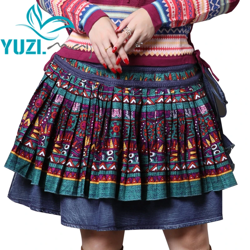 Skirts Womens 2018 Yuzi.may Boho New Cotton Linen Women Skirt A-line Drawstring Waist Floral Print Saia X2227 Saias Femininas
Skirts Womens 2018 Yuzi.may Boho New Cotton Linen Women Skirt A-line Drawstring Waist Floral Print Saia X2227 Saias Femininas
