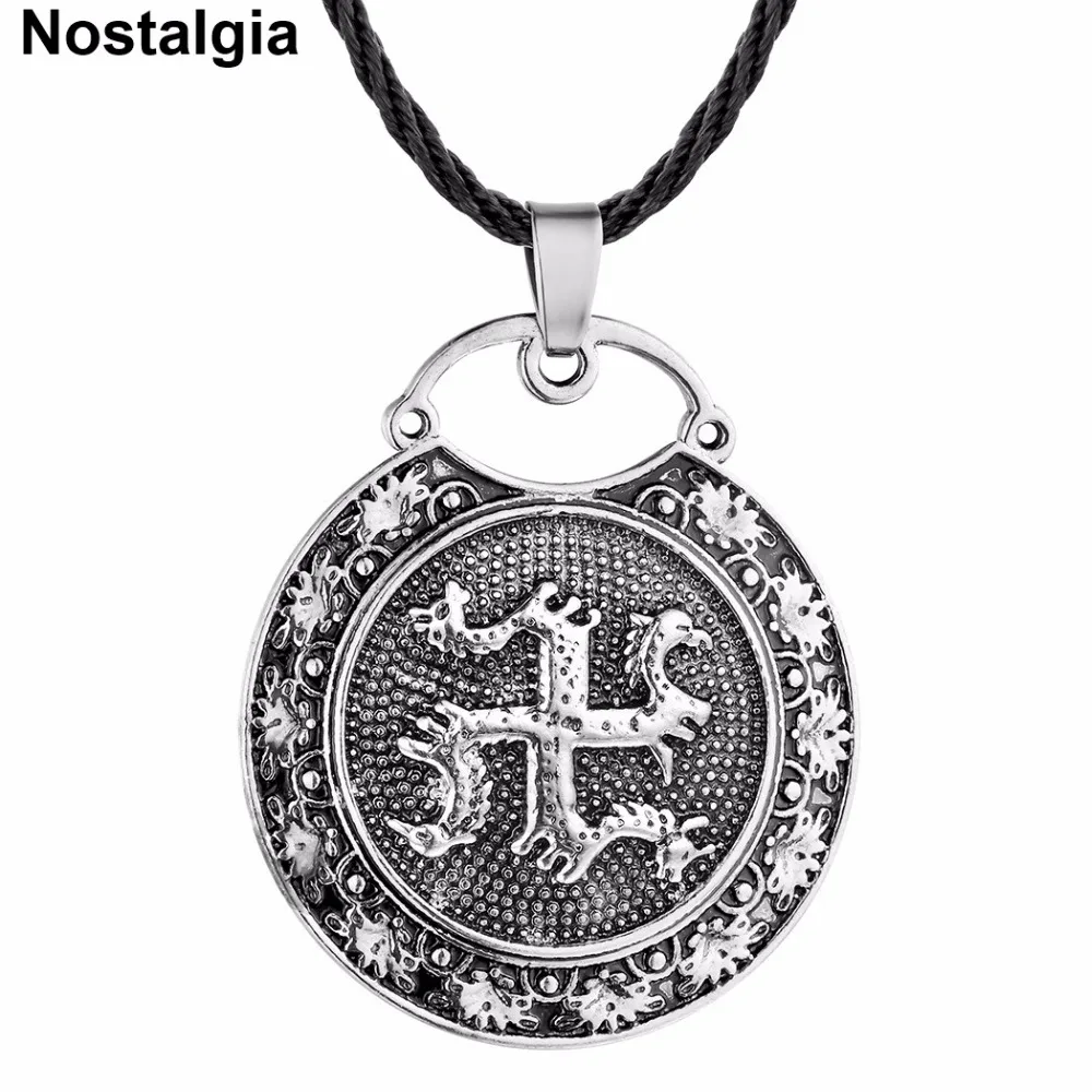 Nostalgia Viking Dragon Necklace With Flower Pattern Pagan Talisman Slavic Kolovrat Pendant Amulet
Nostalgia Viking Dragon Necklace With Flower Pattern Pagan Talisman Slavic Kolovrat Pendant Amulet