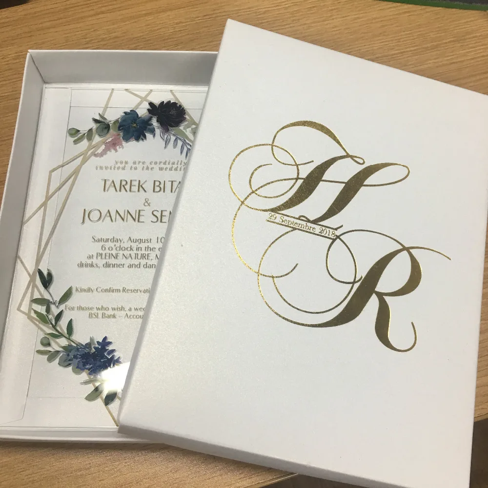 10pcs Navy Blue/white/black Invitation Box,pcustom Acrylic Wedding Invitation Card
10pcs Navy Blue/white/black Invitation Box,pcustom Acrylic Wedding Invitation Card
