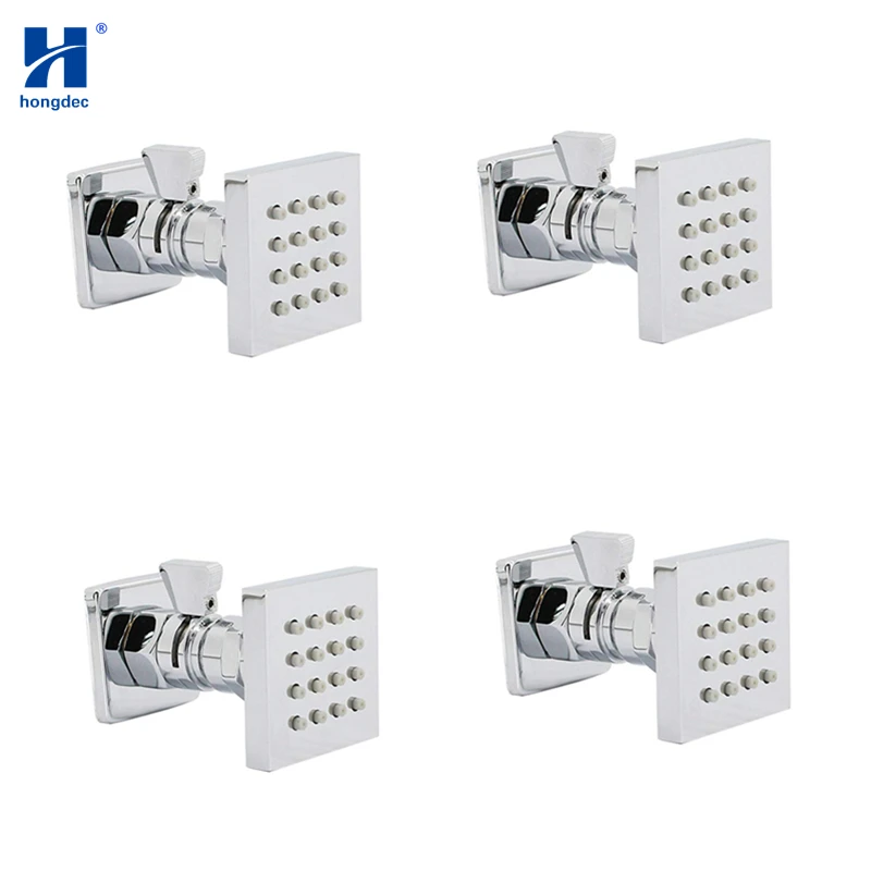 Hongdec 4 PCS Brass Bathroom SPA Shower Body Jet Massage Sprayer With Shutoff Valve set Chrome
Hongdec 4 PCS Brass Bathroom SPA Shower Body Jet Massage Sprayer With Shutoff Valve set Chrome