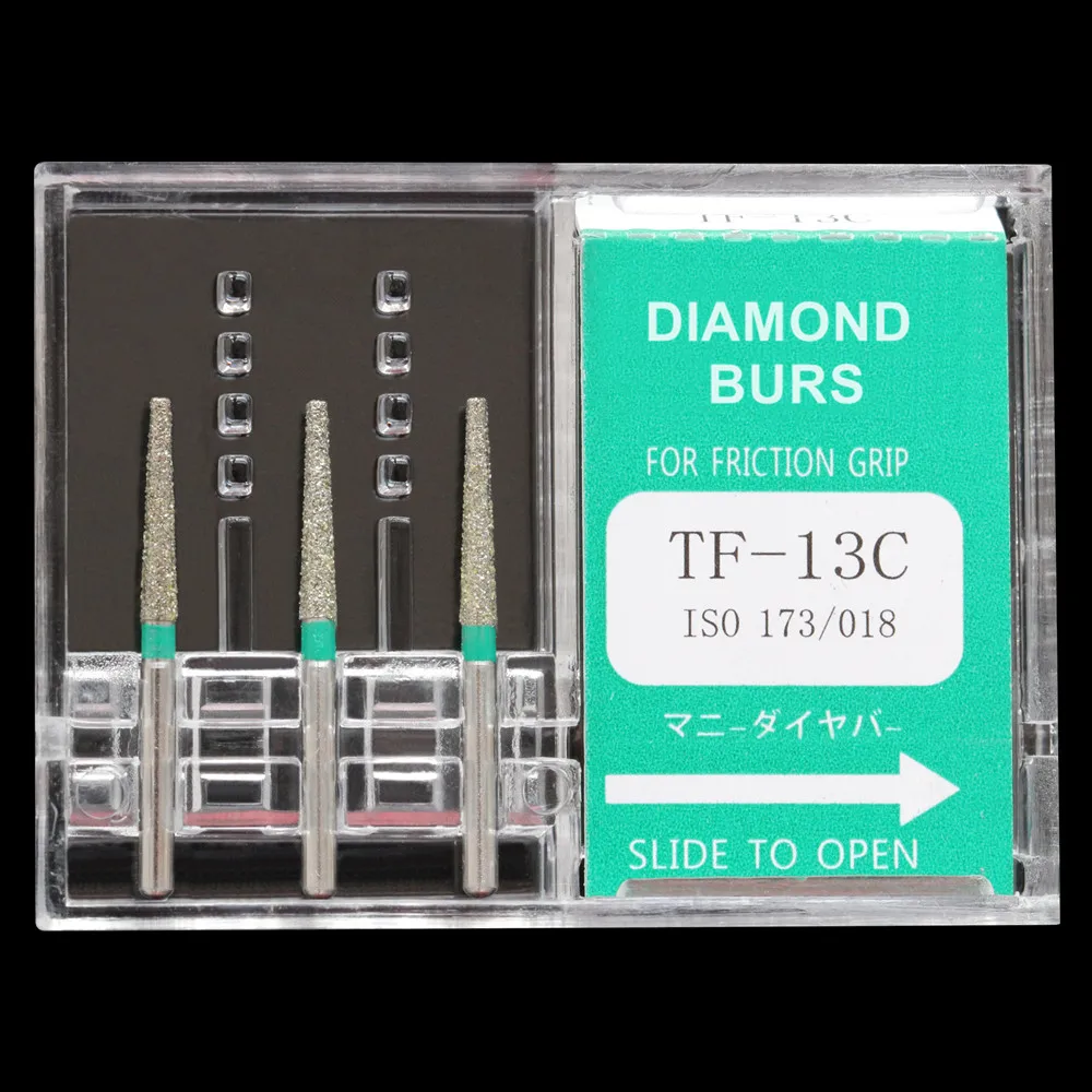 30Pcs(10Boxes) Dental Diamond Burs TF-11/TF-12/ TF-13/TF-13C Polisher Drill FG1.6mm High Speed Handpiece Polishing Dentist Burrs
30Pcs(10Boxes) Dental Diamond Burs TF-11/TF-12/ TF-13/TF-13C Polisher Drill FG1.6mm High Speed Handpiece Polishing Dentist Burrs