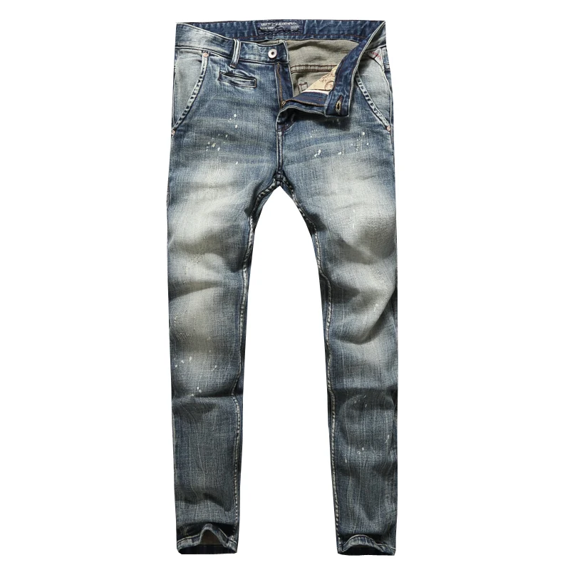 Italian Vintage Men Jeans Retro Wash Slim Fit Elastic Classical Denim Pants hombre Paint Designer Streetwear Hip Hop Jeans Men
Italian Vintage Men Jeans Retro Wash Slim Fit Elastic Classical Denim Pants hombre Paint Designer Streetwear Hip Hop Jeans Men