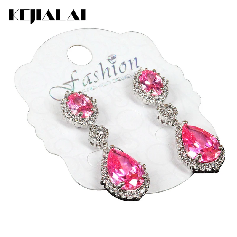KEJIALAI Water Drop Crystal Earrings Vintage Silver Plated Zircon Long Earrings Women Wedding Jewelry Fashion Dangling Earring
KEJIALAI Water Drop Crystal Earrings Vintage Silver Plated Zircon Long Earrings Women Wedding Jewelry Fashion Dangling Earring