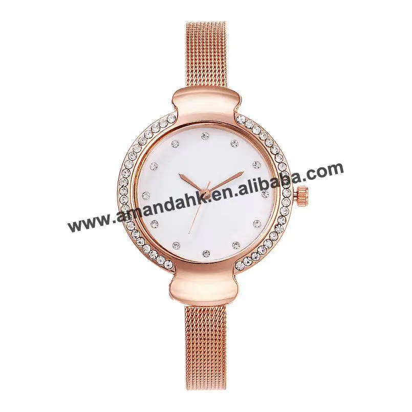 Fashion Women Dress Rose Gold Watches Thin Bracelet Rhinestone Watch Women Quartz Dress Wristwatches
Fashion Women Dress Rose Gold Watches Thin Bracelet Rhinestone Watch Women Quartz Dress Wristwatches