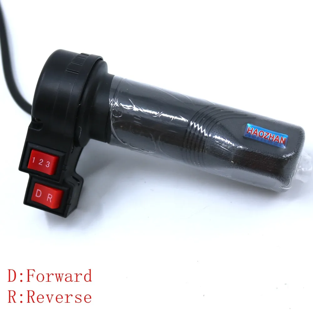 EVfitting electric bike scooter tricycle gas handle ebike throttle with 3 speed&Reverse switches button
EVfitting electric bike scooter tricycle gas handle ebike throttle with 3 speed&Reverse switches button