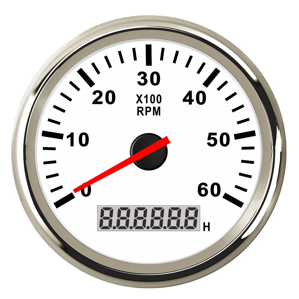 Boat Tachometer Marine Car Tacho Meter with LCD Hourmeter 4000/6000/ 8000 RPM Gauge fit for Diesel & Gasoline Engine
Boat Tachometer Marine Car Tacho Meter with LCD Hourmeter 4000/6000/ 8000 RPM Gauge fit for Diesel & Gasoline Engine