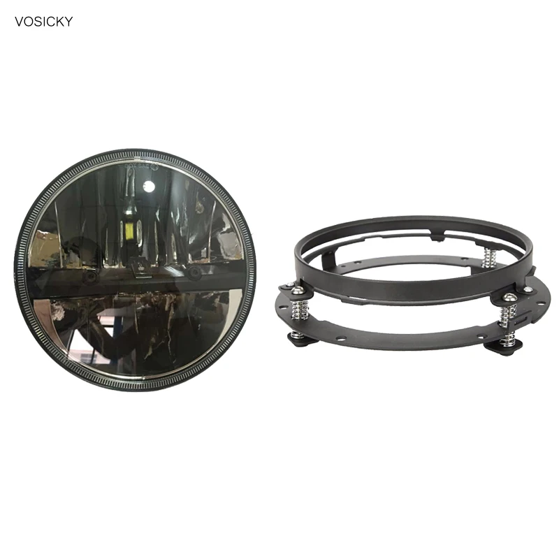 A Set 7" Inch 40W Led Headlights Motorcycle with 7" Round Mounting Bracket ring support Waterproof Shock-proof IP67 DC12-24V
A Set 7" Inch 40W Led Headlights Motorcycle with 7" Round Mounting Bracket ring support Waterproof Shock-proof IP67 DC12-24V