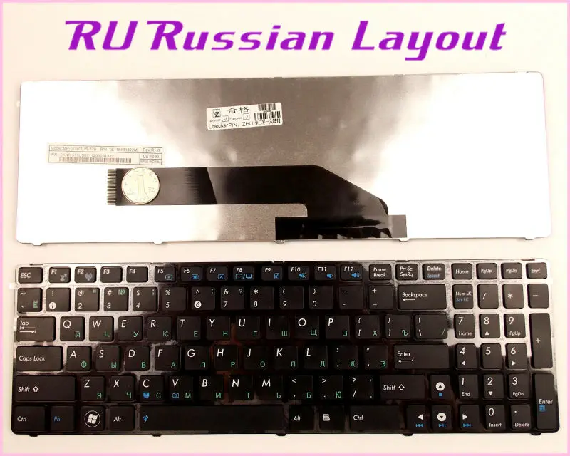 Русская раскладка клавиатуры для ASUS K70I K70ID F90 F50 F52 F52q X5DC X5DIJ X50IJ X5DIN 100% новый ноутбук