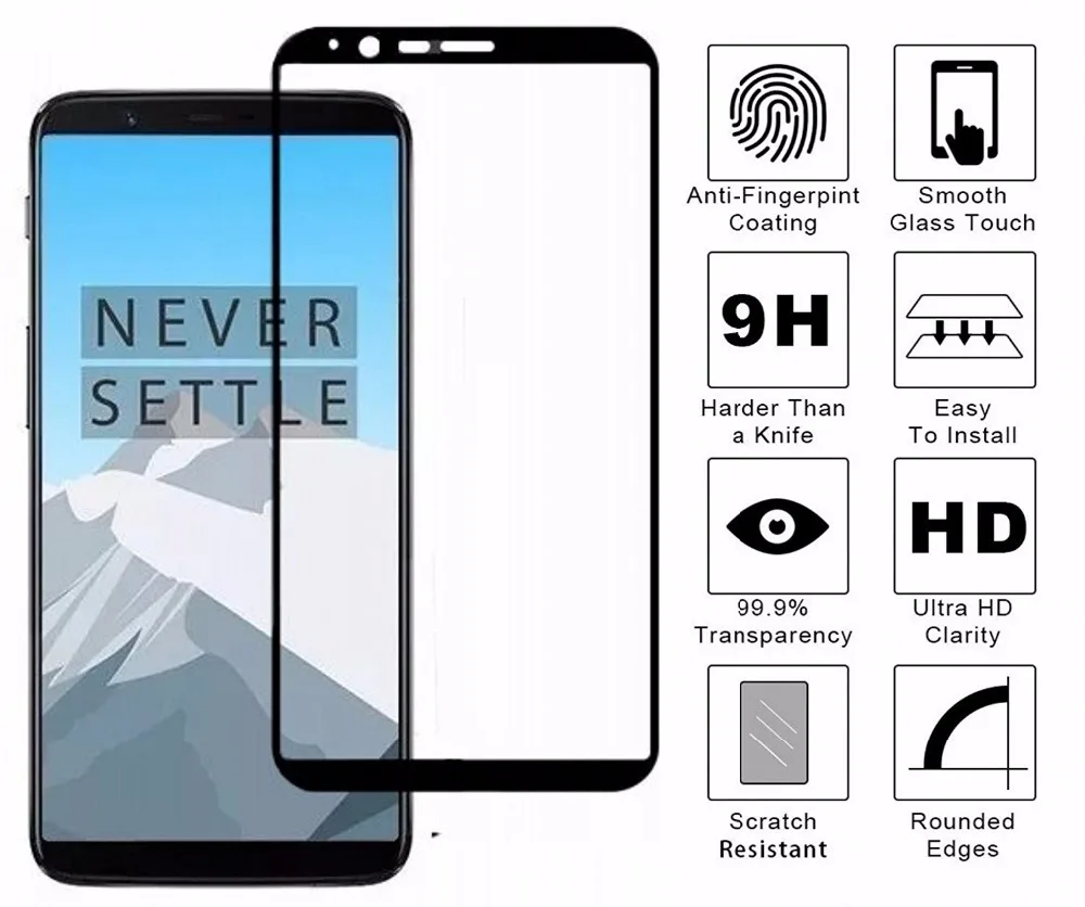 9H полноэкранное защитное закаленное стекло для Oneplus 3T 5T One Plus 3 5 6 полное покрытие 1
