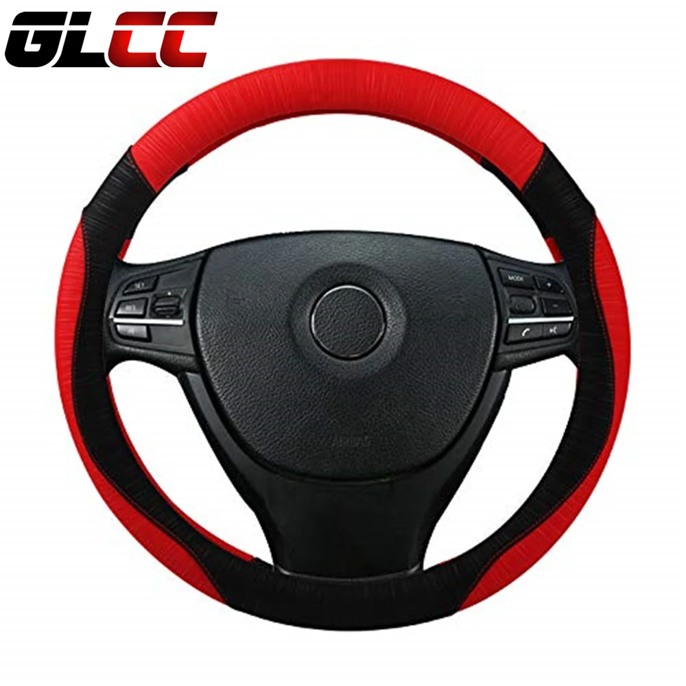 GLCC 38cm Microfiber Leather Car Steering Wheel Cover Auto Accessories Anti-Slip Steering Wheel Protector Holder
GLCC 38cm Microfiber Leather Car Steering Wheel Cover Auto Accessories Anti-Slip Steering Wheel Protector Holder