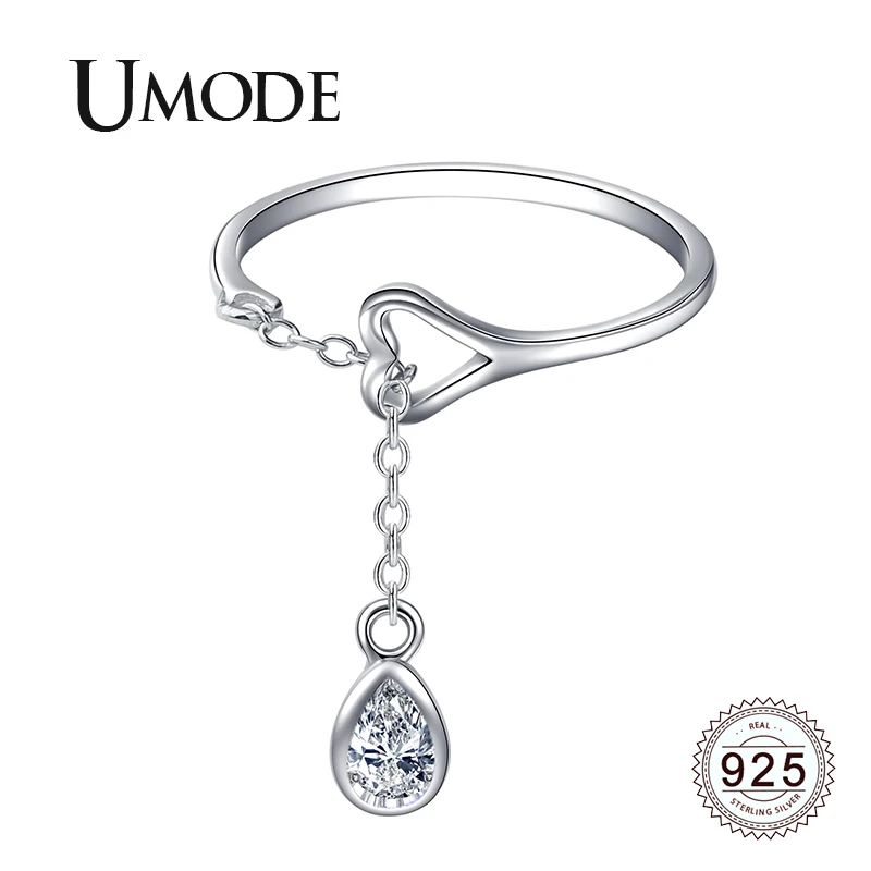 UMODE Waterdrop 925 Sterling Silver Rings for Women Open Adjustable S925 Rings Fashion Party Wedding Jewelry Accessories LR0742
UMODE Waterdrop 925 Sterling Silver Rings for Women Open Adjustable S925 Rings Fashion Party Wedding Jewelry Accessories LR0742