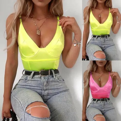 Women's Sexy Sleeveless Bodysuit Stretch Ladies Leotard Body Tops T shirt Jumpsuit
Women's Sexy Sleeveless Bodysuit Stretch Ladies Leotard Body Tops T shirt Jumpsuit