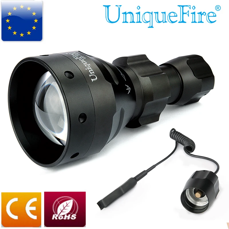 Светодиодный фонарик UniqueFire 1504 T67 IR 940nm с зумом, мощный перезаряжаемый охотничий фонарь + датчик давления
Светодиодный фонарик UniqueFire 1504 T67 IR 940nm с зумом, мощный перезаряжаемый охотничий фонарь + датчик давления