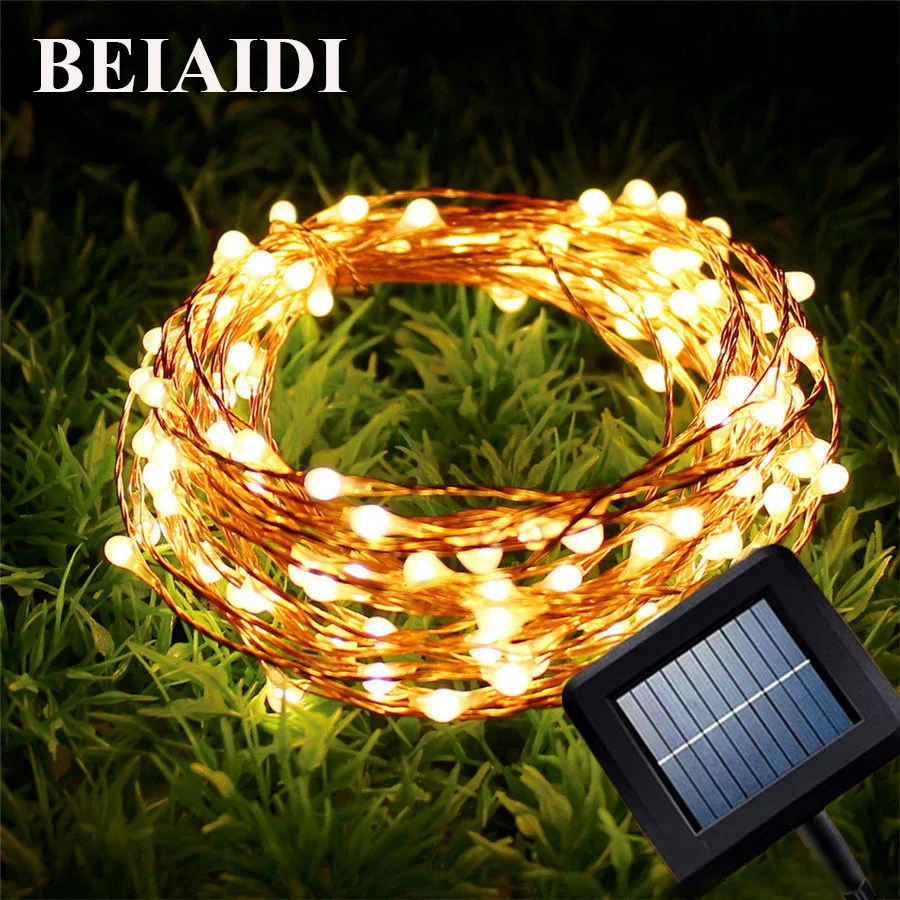 BEIAIDI 10M 20M Solar Copper Wire String Light Waterproof Fairy Light for Christmas Garden Holiday Outdoor Solar String Garland
BEIAIDI 10M 20M Solar Copper Wire String Light Waterproof Fairy Light for Christmas Garden Holiday Outdoor Solar String Garland