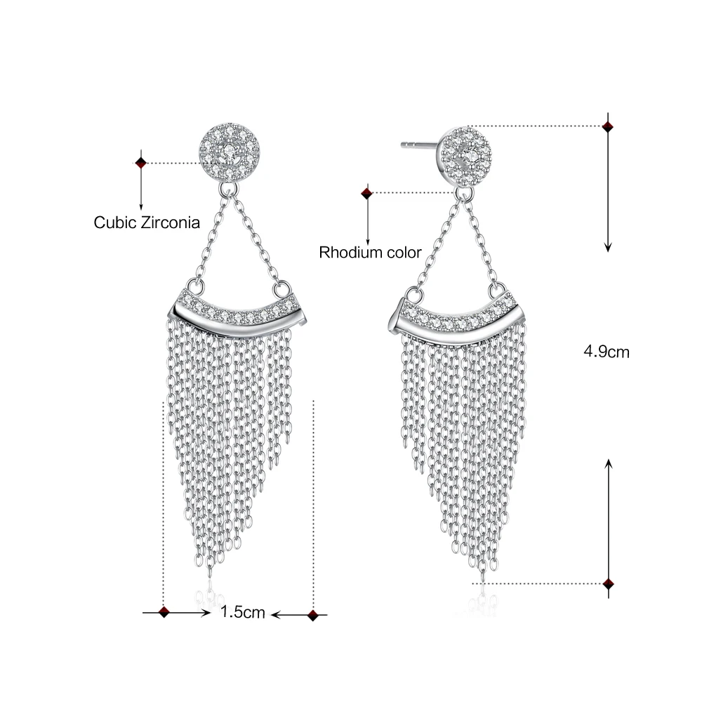 Real 92.5% silver long dangle earrings triangle design jewelry chain jewellery real sterling silver drop earring for women
Real 92.5% silver long dangle earrings triangle design jewelry chain jewellery real sterling silver drop earring for women
