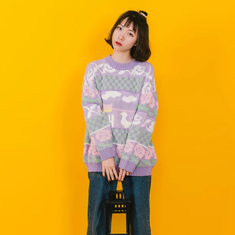 Naughty Loose Knitwear Winter Autumn New 2017 Women Pullover Sweaters Long Sleeve O Neck Cute Duckling Jacquard Knitted Tops
Naughty Loose Knitwear Winter Autumn New 2017 Women Pullover Sweaters Long Sleeve O Neck Cute Duckling Jacquard Knitted Tops