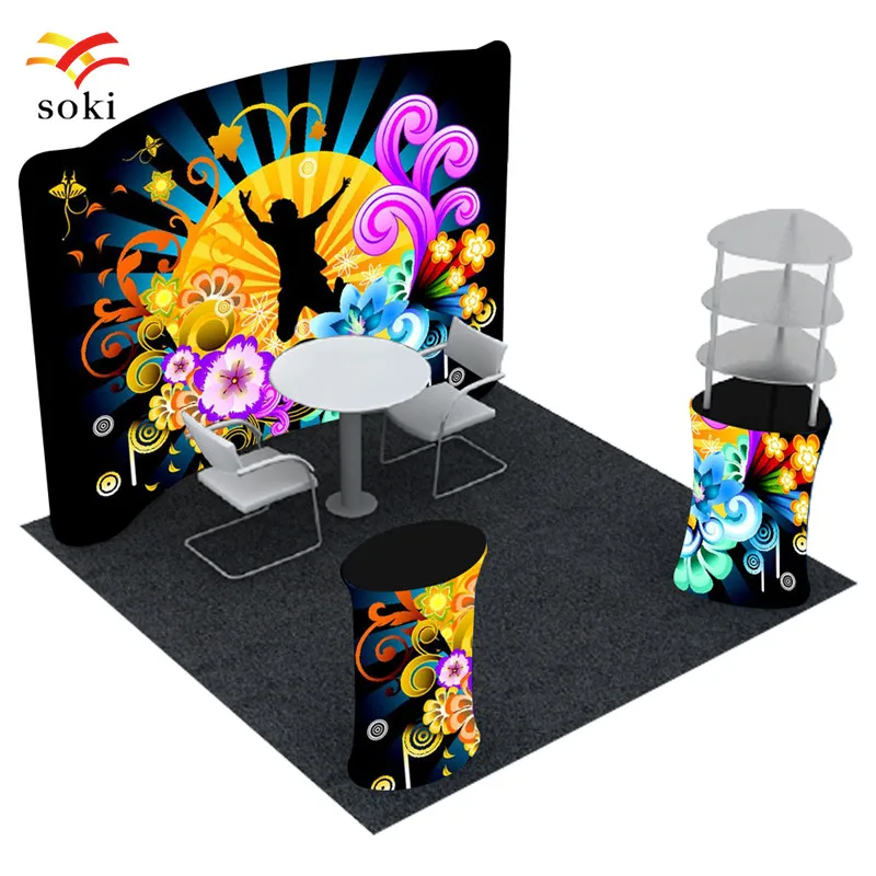 10ft*7.5ft High Quality Curved Trade Show Tension Fabric Display Booth Backwall +Carrying Counter+ LED Lamp Free Shipping
10ft*7.5ft High Quality Curved Trade Show Tension Fabric Display Booth Backwall +Carrying Counter+ LED Lamp Free Shipping