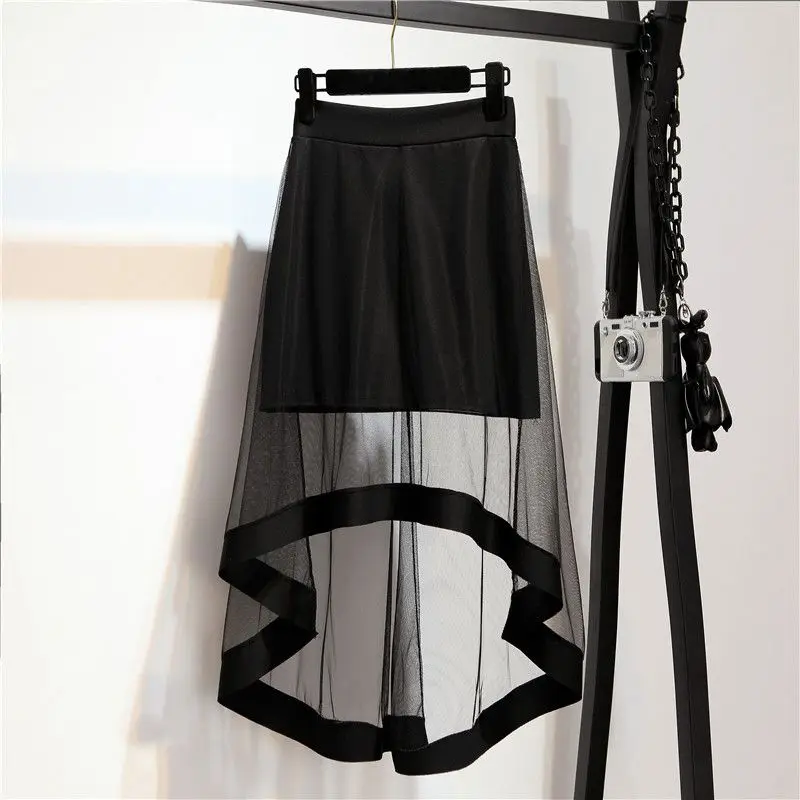 Women Sexy Lace Mesh Skirt Spring Summer Casual Elegant Vintage High Waist Hollow Out Tulle Black Trumpet Mermaid Skirt D194
Women Sexy Lace Mesh Skirt Spring Summer Casual Elegant Vintage High Waist Hollow Out Tulle Black Trumpet Mermaid Skirt D194