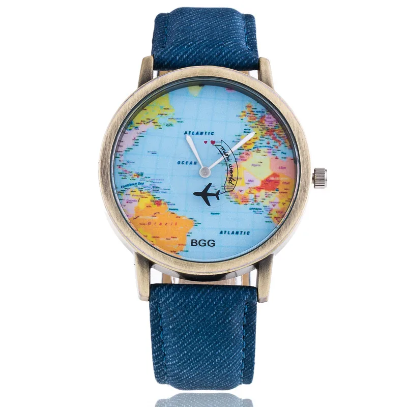 New Simple style women Watches fashion hot sale luxury leather earth plane travel men's watches Clock Erkek Saatler Hodinky
New Simple style women Watches fashion hot sale luxury leather earth plane travel men's watches Clock Erkek Saatler Hodinky