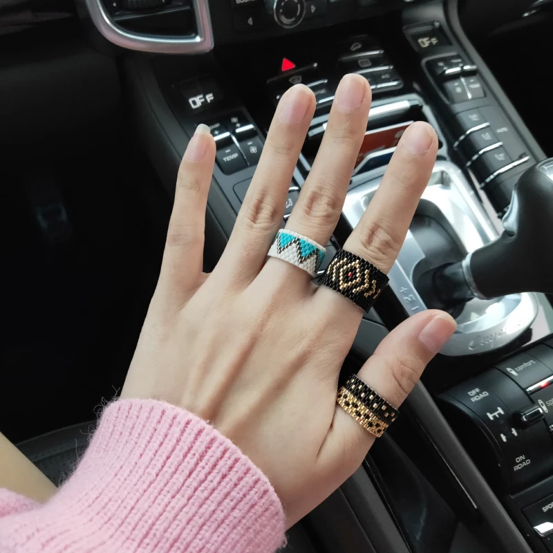 Fairywoo Miyuki Beaded Ring Turkey Evil Eye Rings New Fashion Jewelry Handmade Woven Accessory Woman Gothic Ring Set Wholesale
Fairywoo Miyuki Beaded Ring Turkey Evil Eye Rings New Fashion Jewelry Handmade Woven Accessory Woman Gothic Ring Set Wholesale