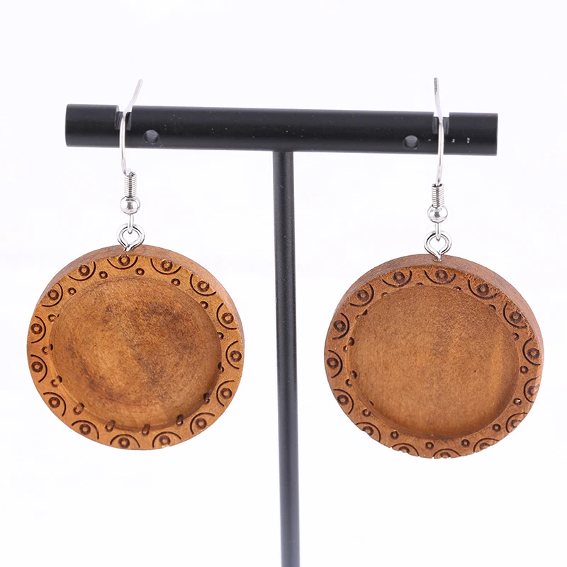 onwear 5pairs 25mm wood cabochon earring base diy blank wooden bezel settings stainless steel ear hooks findings for jewelry
onwear 5pairs 25mm wood cabochon earring base diy blank wooden bezel settings stainless steel ear hooks findings for jewelry