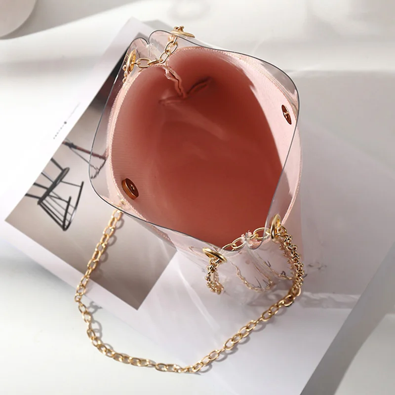 2019 Women Composite Bags Transparent Shoulder Bag Metal Chain Magnetic Buckle PU Purse Gift Fashion Crossbody Bags for Women
2019 Women Composite Bags Transparent Shoulder Bag Metal Chain Magnetic Buckle PU Purse Gift Fashion Crossbody Bags for Women
