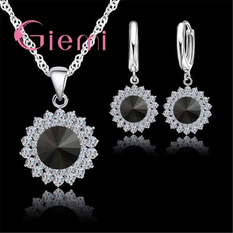 New Arrival Classical Sun Flowers Pendant 925 Sterling Silver Necklace+Earrings Crystal Jewelry For Women Ladies Wedding
New Arrival Classical Sun Flowers Pendant 925 Sterling Silver Necklace+Earrings Crystal Jewelry For Women Ladies Wedding
