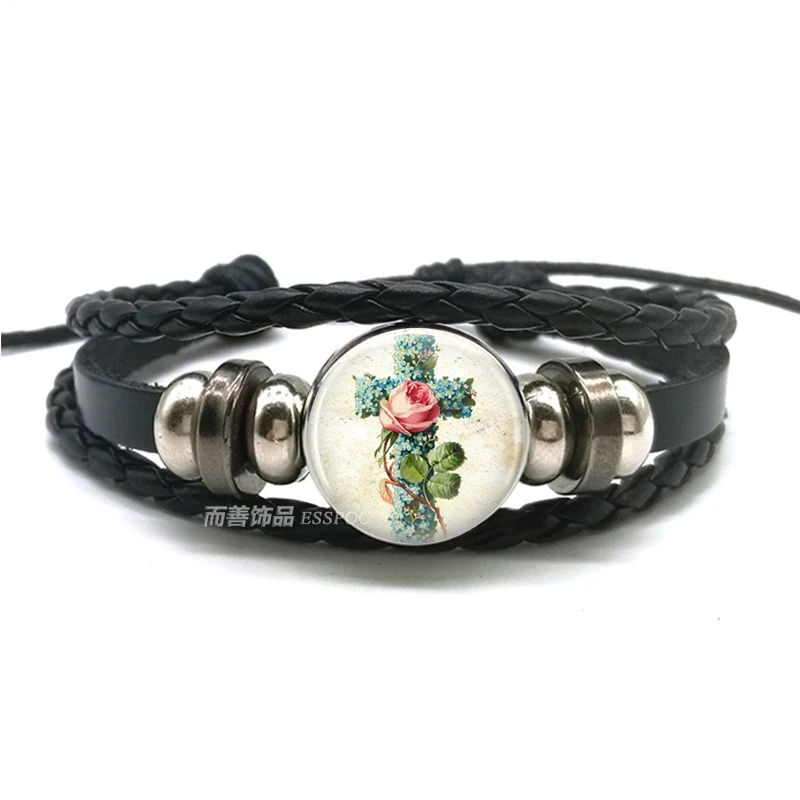 Men Women Punk Multilayer Braided Bracelet Christian Cross Leather Bracelet Religion Jewelry
Men Women Punk Multilayer Braided Bracelet Christian Cross Leather Bracelet Religion Jewelry
