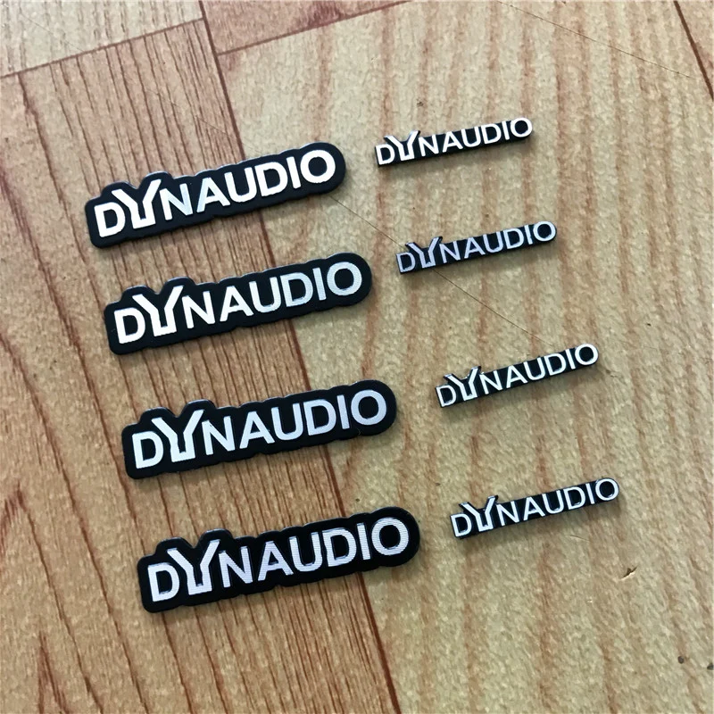 4х динамик DYNAUDIO алюминиевая 3D наклейка труба гудок звуковые буквы наклейки