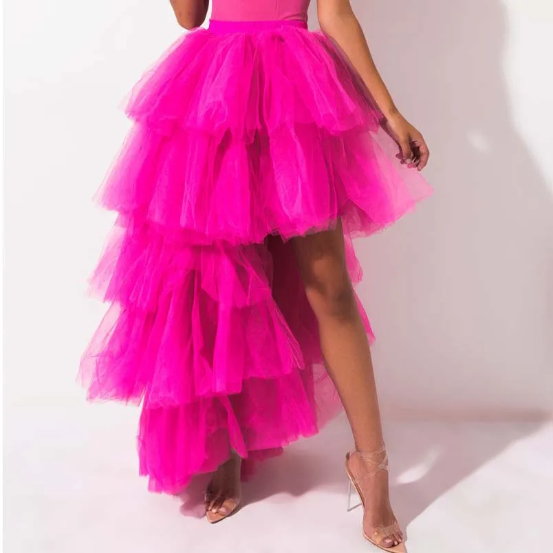 2019 Trendy Hot Pink High Low Tulle Skirts Women Chic Long Tiered Puffy Long Tutu Skirt Bridal Bridesmaid Tutu Skirts Elastic
2019 Trendy Hot Pink High Low Tulle Skirts Women Chic Long Tiered Puffy Long Tutu Skirt Bridal Bridesmaid Tutu Skirts Elastic