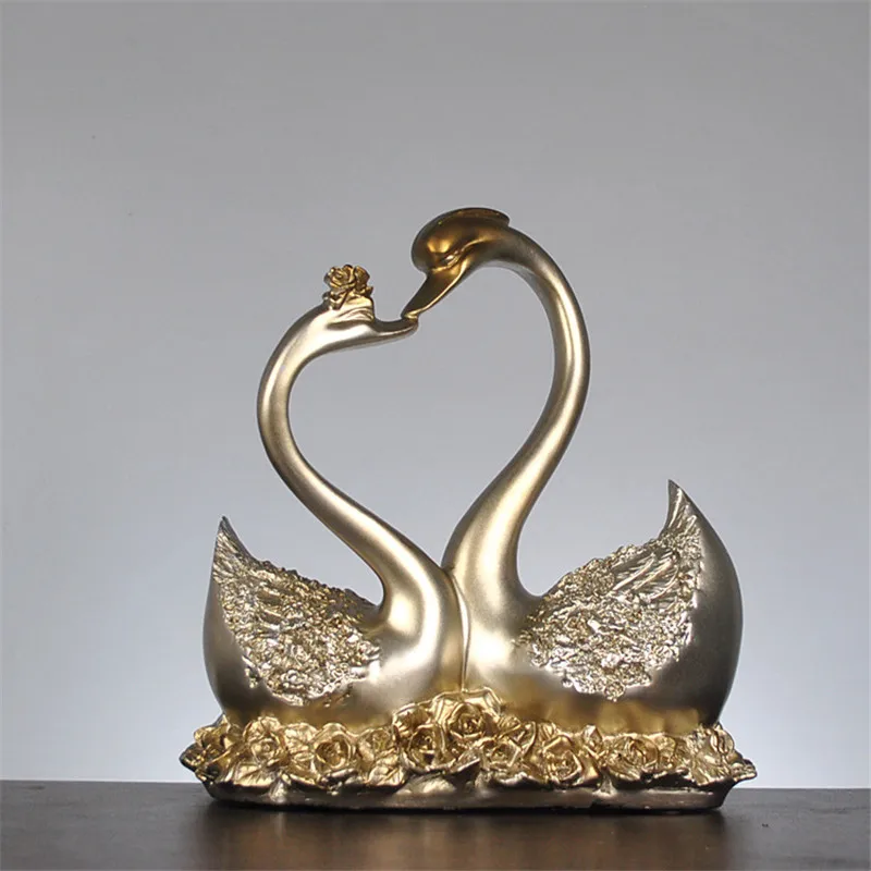 Creative Resin Gold/White Couple Swan Statue European Style Desktop Crafts Sculpture Home Decoration Ornaments 98
Creative Resin Gold/White Couple Swan Statue European Style Desktop Crafts Sculpture Home Decoration Ornaments 98