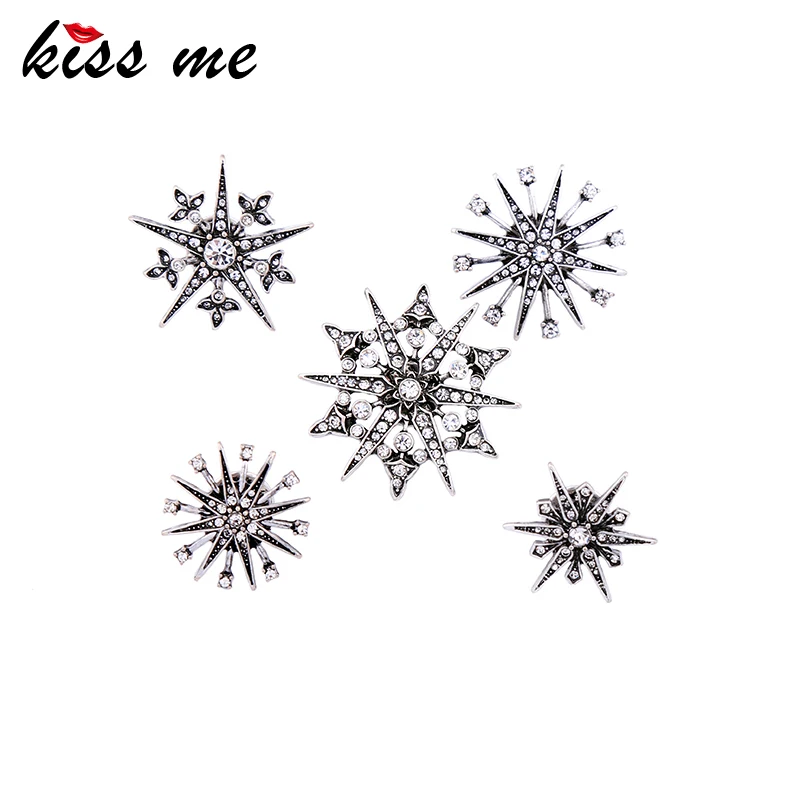 kissme 5pcs/set Geometric Snowflake Star Crystal Brooches For Women Charming Brand Collar Pins New Fashion Jewelry Accessories
kissme 5pcs/set Geometric Snowflake Star Crystal Brooches For Women Charming Brand Collar Pins New Fashion Jewelry Accessories