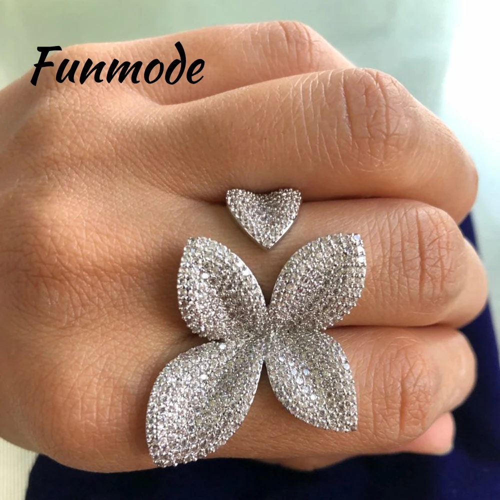Funmod Fashion Unique Design Leaf Shape Rings AAA CZ Pave Elegant Adjustable Ring for Women Party Accessories Anillos MujerF003R
Funmod Fashion Unique Design Leaf Shape Rings AAA CZ Pave Elegant Adjustable Ring for Women Party Accessories Anillos MujerF003R