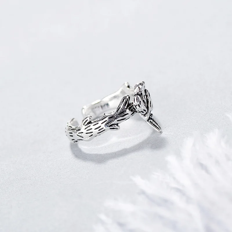 DIEERLAN Bohemian Vintage 925 Sterling Silver Retro Bird Branch Rings for Women Ladies Statement Jewelry Wedding Finger Rings
DIEERLAN Bohemian Vintage 925 Sterling Silver Retro Bird Branch Rings for Women Ladies Statement Jewelry Wedding Finger Rings