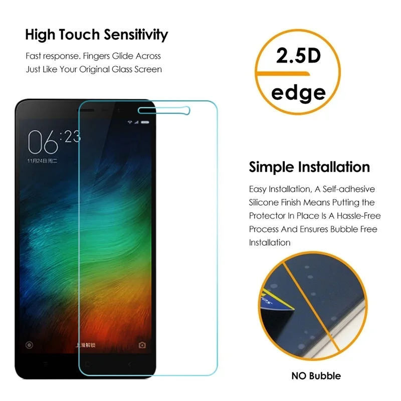 Закаленное стекло для Xiaomi Mi 4C 4I 5 5S Mi5 Mi4C Redmi 3 3S 4A Note 2 Note3 Pro SE Защитная пленка экрана
