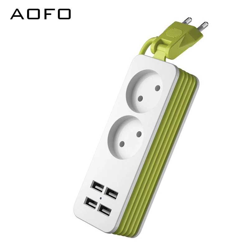 Полоса питания для путешествий портативная зарядная станция 4 USB без защиты от