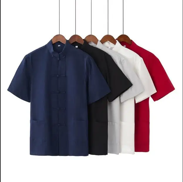 Summer Tang Cotton Chinese shirt Chinese traditional tops Tai chi Men blouse Vintage
Summer Tang Cotton Chinese shirt Chinese traditional tops Tai chi Men blouse Vintage
