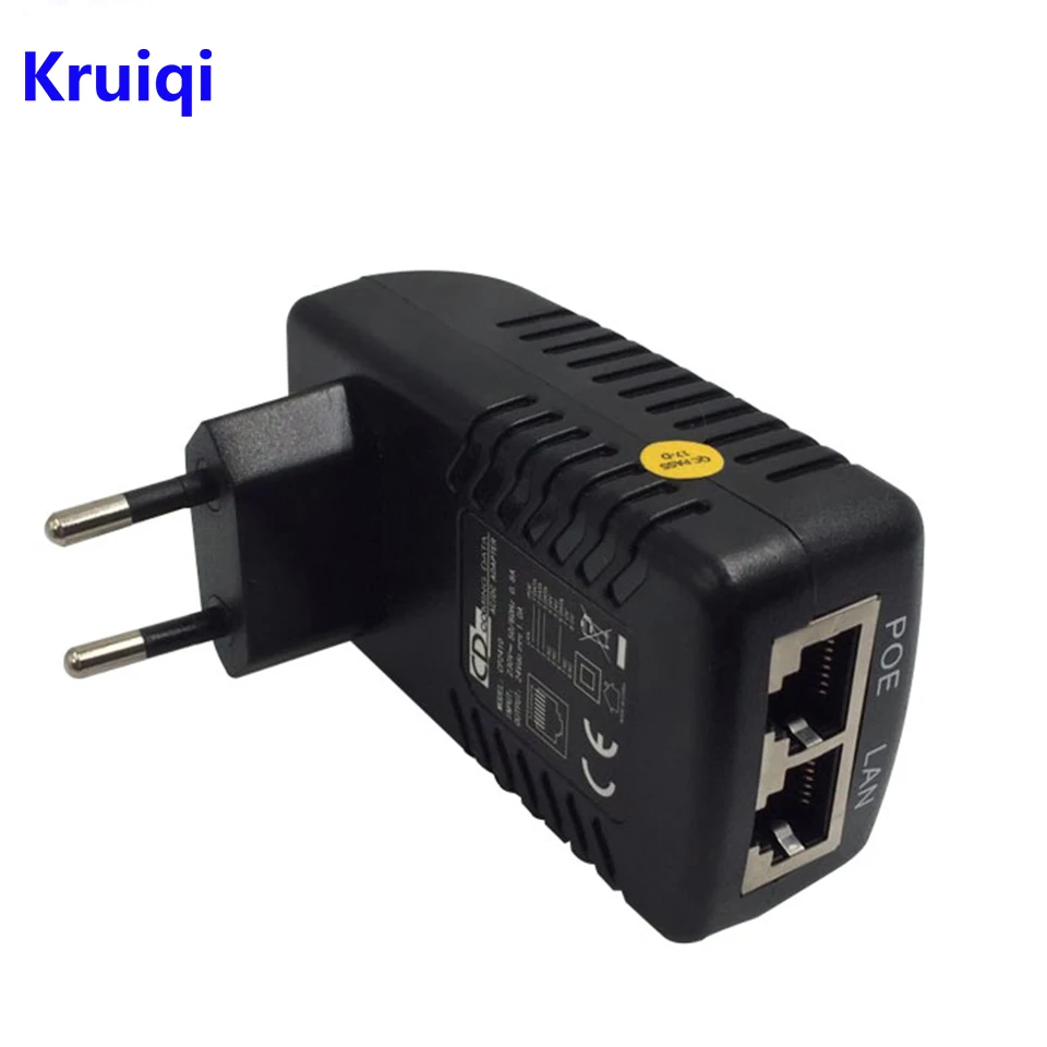 Kruiqi POE Injector Splitter 48V 0.5A POE Wall Plug Ethernet Adapter for Surveillance CCTV IP Camera PoE Power Supply US EU Plug 
Kruiqi POE Injector Splitter 48V 0.5A POE Wall Plug Ethernet Adapter for Surveillance CCTV IP Camera PoE Power Supply US EU Plug