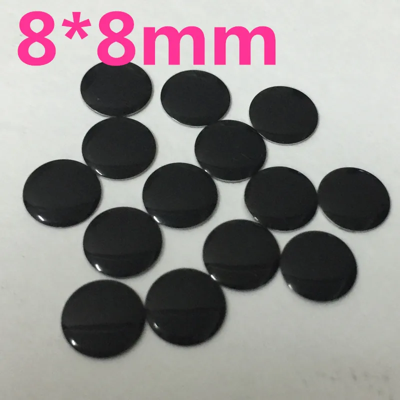 50 шт./лот 8*8 мм черные круглые металлические шпильки стразы для горячей фиксации