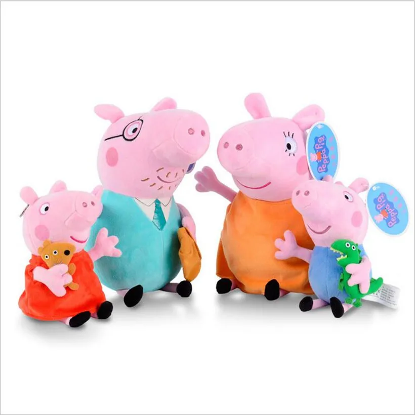 Peppa Pig оригинальные 20 см страницы Джордж папа и мама мультфильм семья животных
