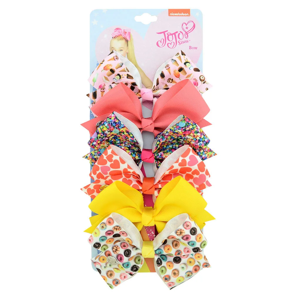 1 set 6pcs 5" JoJo Clip Solid Print Unicorn Rainbow Scale Bows With Clips For Girls Kids Hair Accessories Hairpins Barrette
1 set 6pcs 5" JoJo Clip Solid Print Unicorn Rainbow Scale Bows With Clips For Girls Kids Hair Accessories Hairpins Barrette
