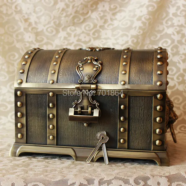 Bronze Color Super Big Size Pirates of the Caribbean Treasure Box Chest Vintage Home Decor 2 Layers Jewelry Case Christmas Gift
Bronze Color Super Big Size Pirates of the Caribbean Treasure Box Chest Vintage Home Decor 2 Layers Jewelry Case Christmas Gift