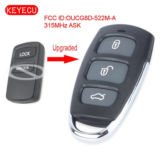 Keyecu Free Programming Upgraded Remote Car Control Key Fob 3 Button 315MHz for Mitsubishi Triton MK Series 2002-2006
Keyecu Free Programming Upgraded Remote Car Control Key Fob 3 Button 315MHz for Mitsubishi Triton MK Series 2002-2006