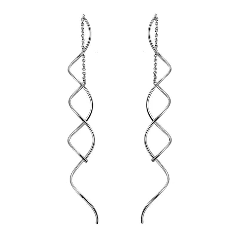 1 Pair New Twisted Long Earrings Silvery Golden Unique Long Girls Women Allergy Free Drop Earrings Spiral Fashion Jewelry
1 Pair New Twisted Long Earrings Silvery Golden Unique Long Girls Women Allergy Free Drop Earrings Spiral Fashion Jewelry