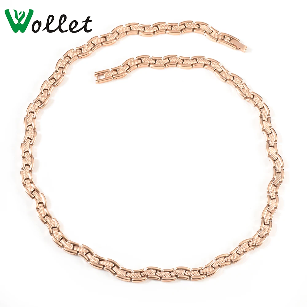 Wollet Jewelry Water Wave Pure Titanium Magnetic Necklace Women Rose Gold Color Health Care Healing Energy Magnet Copper
Wollet Jewelry Water Wave Pure Titanium Magnetic Necklace Women Rose Gold Color Health Care Healing Energy Magnet Copper