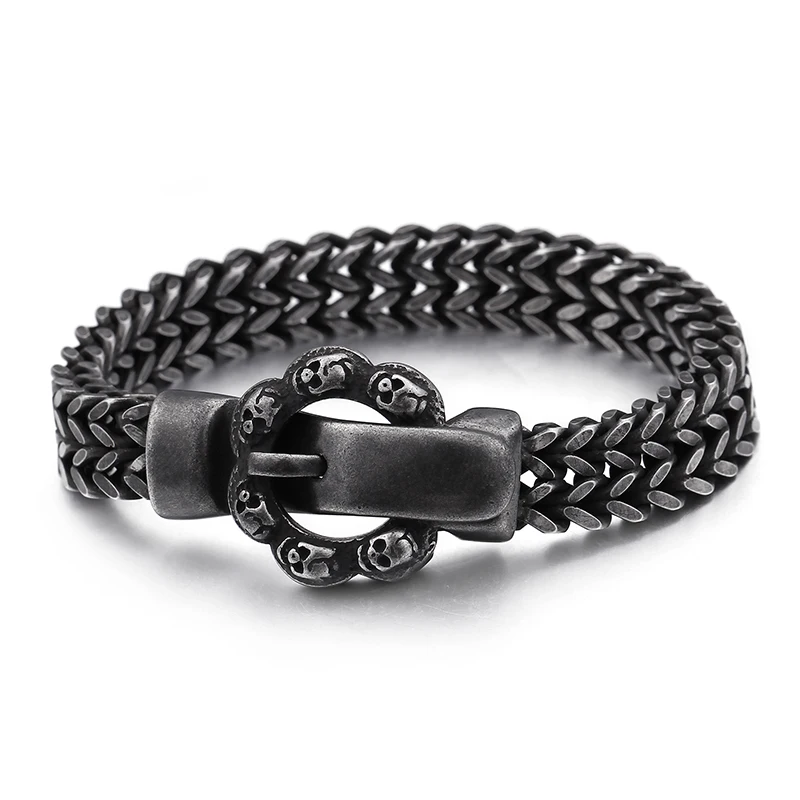 XMAS Gifts mens gifts Vintage Black12mm 9'' Stainless steel Casting skeleton Clasp Bracelet Link Chain
XMAS Gifts mens gifts Vintage Black12mm 9'' Stainless steel Casting skeleton Clasp Bracelet Link Chain