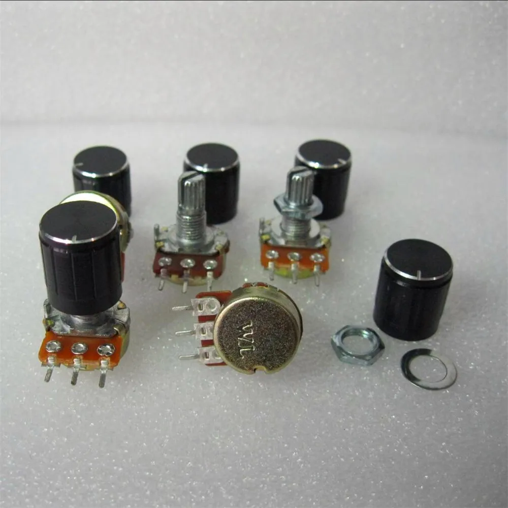 50pc High Quality WH148 B10K Linear Volume size switch Potentiometer 15mm Shaft With Nuts And Washers Hot And 50pc aluminum knob
50pc High Quality WH148 B10K Linear Volume size switch Potentiometer 15mm Shaft With Nuts And Washers Hot And 50pc aluminum knob