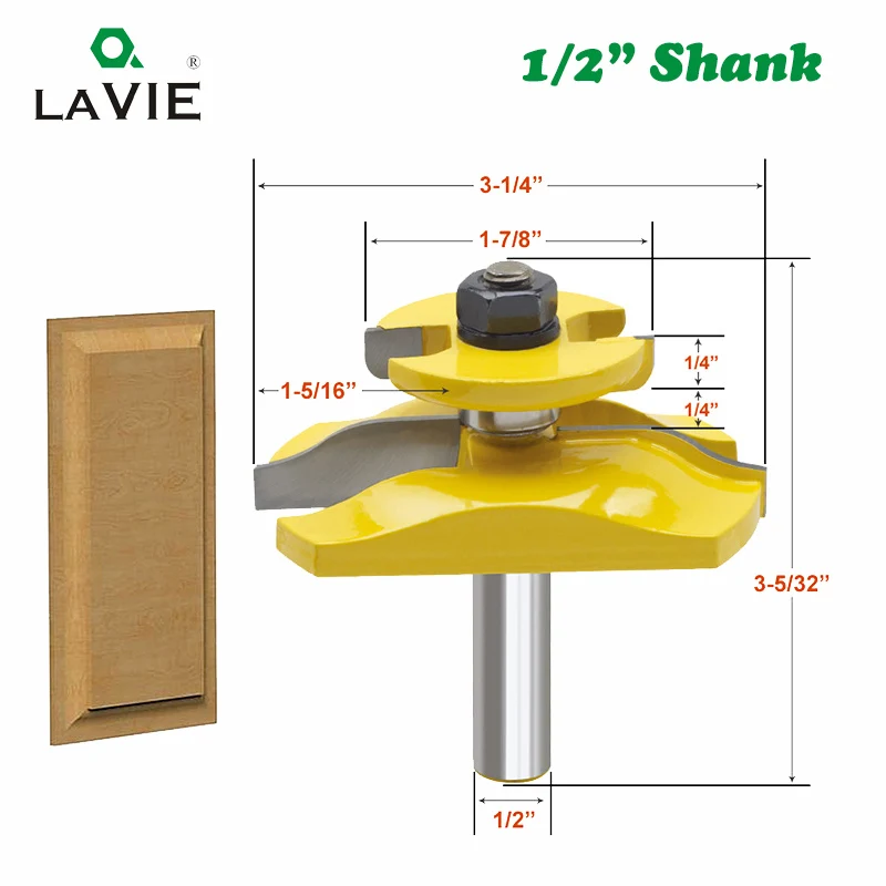 3PCS Bits 12mm 1/2" Shank Small Ogee Rail & Stile Backcutter Router Bit Panel Raiser Tenon Cutter Set Woodworking Milling 03129
3PCS Bits 12mm 1/2" Shank Small Ogee Rail & Stile Backcutter Router Bit Panel Raiser Tenon Cutter Set Woodworking Milling 03129