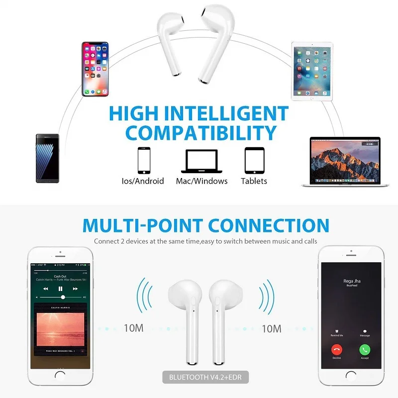 Беспроводные наушники для Samsung Galaxy S10 Plus Exynos G975FD Bluetooth прослушивания музыки