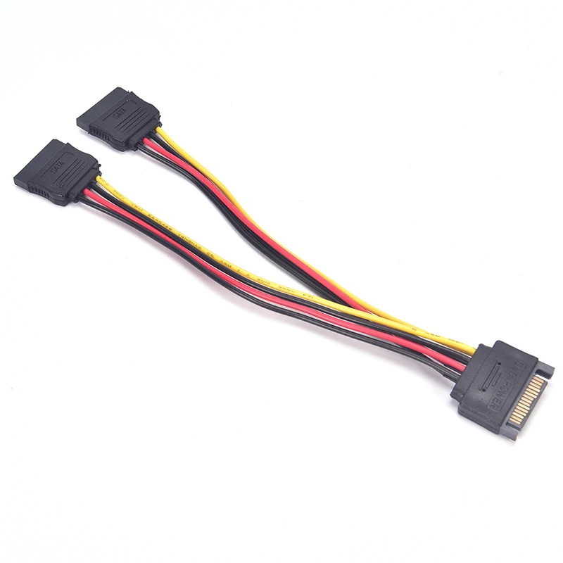 Power Adapter 15 Pin SATA Power Cable Male to Female 2 SATA Splitter Cable HDD Y Splitter Universal Connector Adapter 90 Degree
Power Adapter 15 Pin SATA Power Cable Male to Female 2 SATA Splitter Cable HDD Y Splitter Universal Connector Adapter 90 Degree
